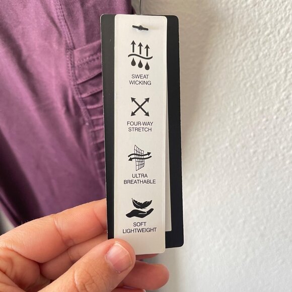 NWT Tahari Sport Performance Wear Purple High Waisted Leggings - Picture 4 of 6